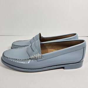 GH Bass & Co Whitney Weejuns Womens 9.5M Loafer Leather Light Blue Shoes